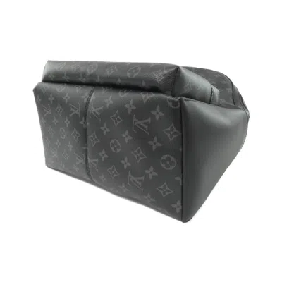 Pre-owned Louis Vuitton Black Coated Canvas Backpack ()