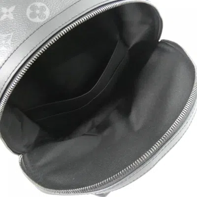 Pre-owned Louis Vuitton Black Coated Canvas Backpack ()