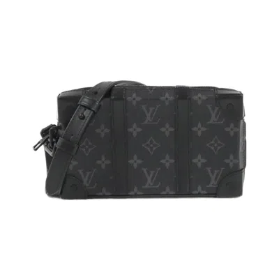 Pre-owned Louis Vuitton Black Coated Canvas Shoulder Bag ()