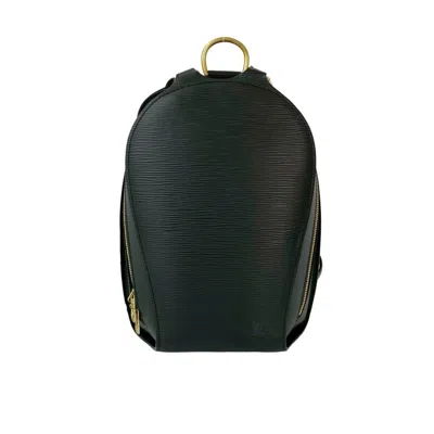 Pre-owned Louis Vuitton Black Leather Backpack ()