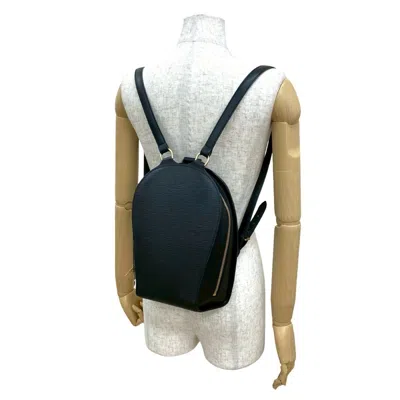 Pre-owned Louis Vuitton Black Leather Backpack ()