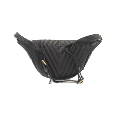 Pre-owned Louis Vuitton Black Leather Fanny Pack Shoulder Bag ()