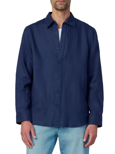 Joe's Jeans Men's Jakob Linen Shirt In Blue
