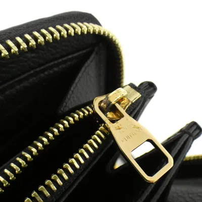 Pre-owned Louis Vuitton Black Leather Long Wallet (bi-fold) ()