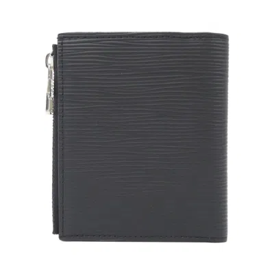 Pre-owned Louis Vuitton Black Leather Wallet (bi-fold) ()