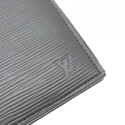 Pre-owned Louis Vuitton Black Leather Wallet (bi-fold) ()