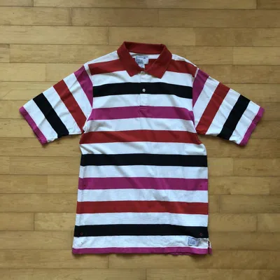 Pre-owned Stussy Vintage  Polo Tee Xl In Red