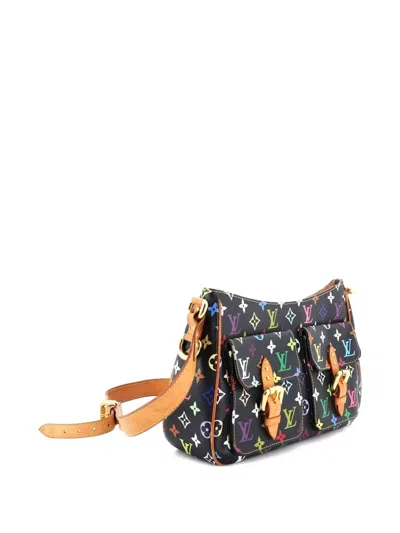 Pre-owned Louis Vuitton Lodge Handbag Monogram Multicolor Gm Shoulder Bag In Black