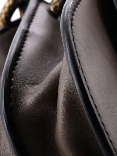 Pre-owned Bottega Veneta Umbria Leather Small Shoulder Bag In Brown