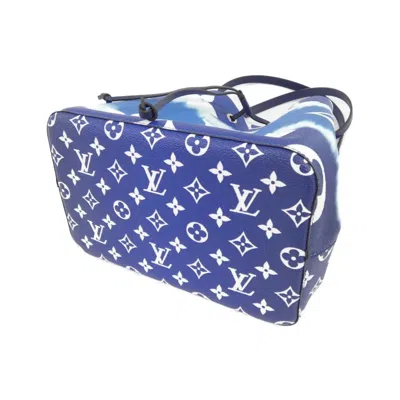 Pre-owned Louis Vuitton Blue Coated Canvas Shoulder Bag ()