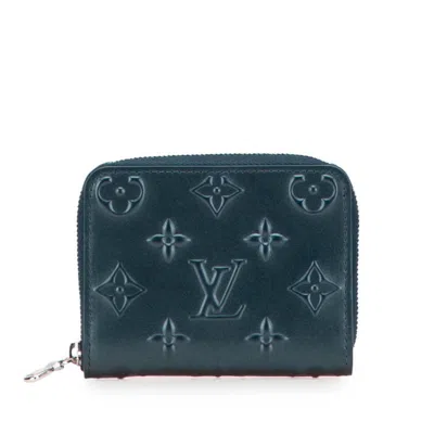 Pre-owned Louis Vuitton Blue Leather Coin Purse/coin Case ()