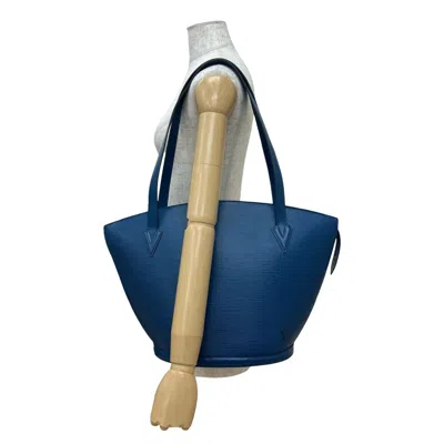 Pre-owned Louis Vuitton Blue Leather Tote Bag ()