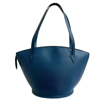 Pre-owned Louis Vuitton Blue Leather Tote Bag ()