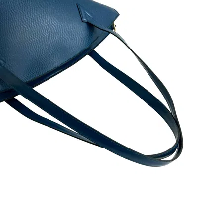 Pre-owned Louis Vuitton Blue Leather Tote Bag ()