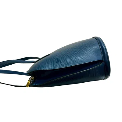 Pre-owned Louis Vuitton Blue Leather Tote Bag ()