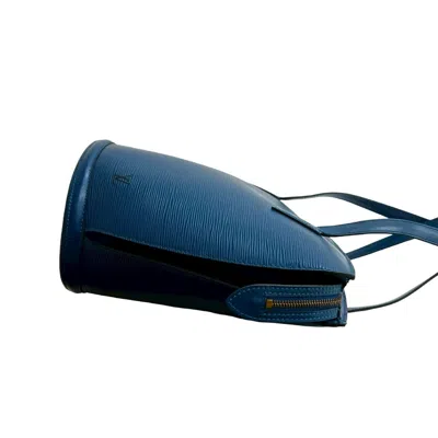 Pre-owned Louis Vuitton Blue Leather Tote Bag ()