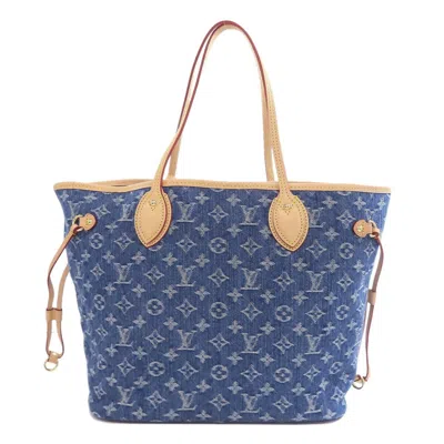 Pre-owned Louis Vuitton Blue Monogram Denim Tote Bag ()