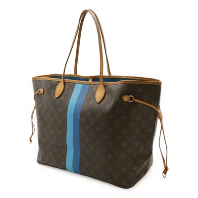 Pre-owned Louis Vuitton Blue Monogram Shoulder Bag Tote Bag ()