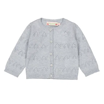 Bonpoint Infant Tibile Cashmere Cardigan In Gray