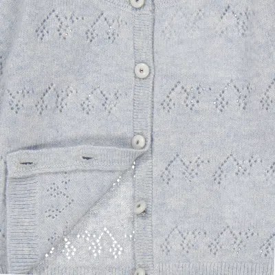 Bonpoint Infant Tibile Cashmere Cardigan In Gray