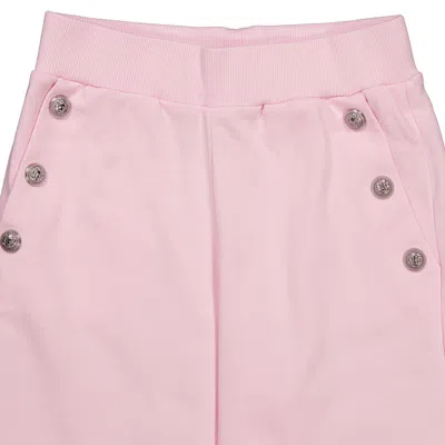 Balmain Kids Engraved-buttons Trousers In Pink