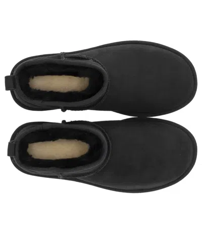 Ugg Low-cut Slip-on Boots With Twinface Lining And Textured Sole In Black