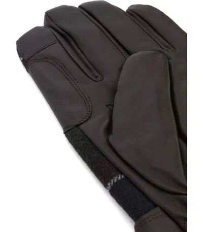 Barbour Newbrough Tartan Gloves In Black