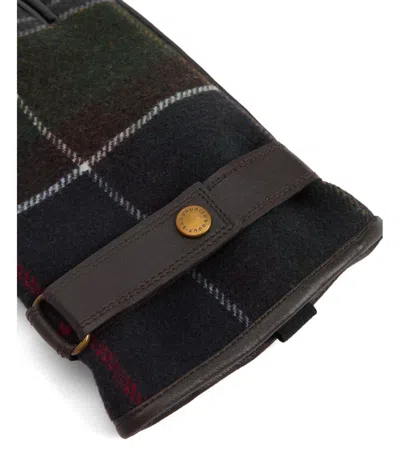 Barbour Newbrough Tartan Gloves In Black