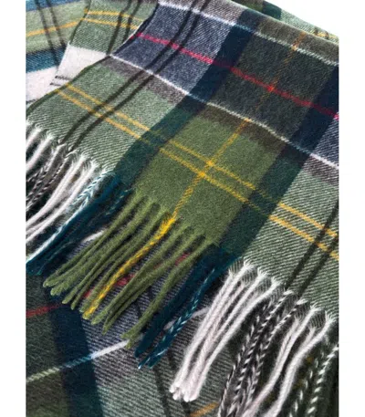 Barbour Serena Tartan Scarf Accessories In Green