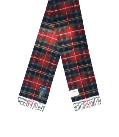 Barbour Wool Cashmere Winterberry Tartan Scarf In Multi
