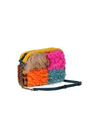 Kurt Geiger London Hoxton Fur Multicolored Crossbody Bag In Multi