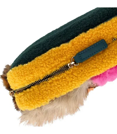 Kurt Geiger London Hoxton Fur Multicolored Crossbody Bag In Multi