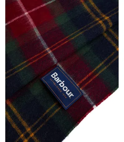 Barbour Wool Cashmere Winterberry Tartan Scarf In Multi