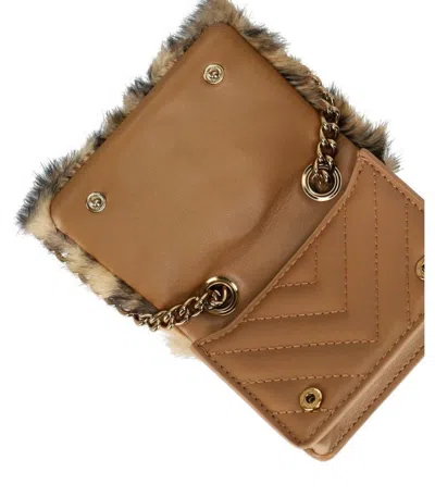 Kurt Geiger London Micro Kensington Beige Crossbody Bag In Brown
