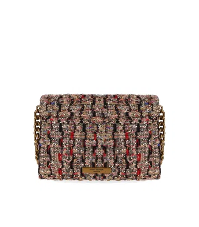 Kurt Geiger London Mini Kensington Multicolored Crossbody Bag In Gold
