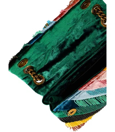 Kurt Geiger London Mini Kensington Fringes Multicolored Crossbody Bag In Multi