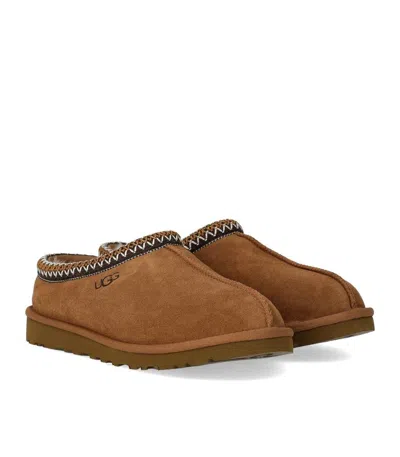 Ugg Slip-on Clog In Soft Suede With Sheepskin Lining In Animal Print