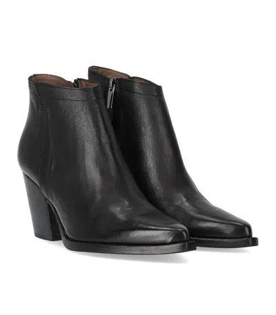 Duccio Del Duca Black Texan Ankle Boot In Animal Print