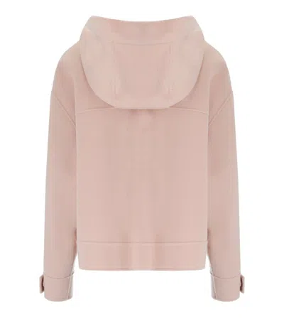 Weekend Max Mara Gary Pink Hooded Jacket In Brown