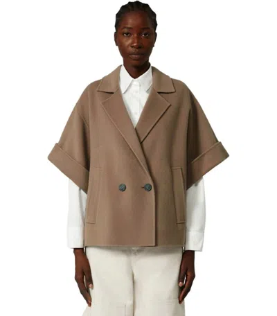 Weekend Max Mara Pera Brown Short Coat In Brown