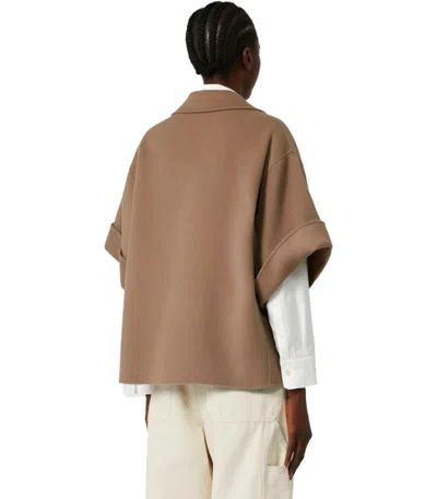 Weekend Max Mara Pera Brown Short Coat In Brown