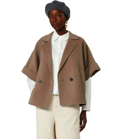 Weekend Max Mara Pera Brown Short Coat In Brown