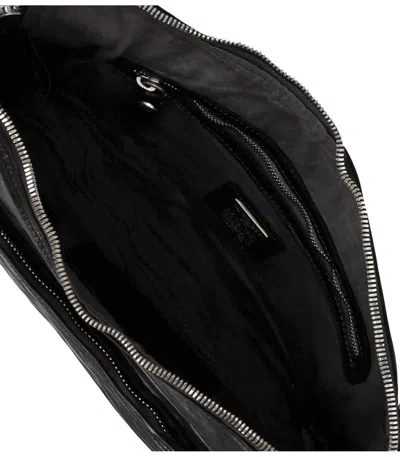 Campomaggi Arenite Black Crossbody Bag In Orange