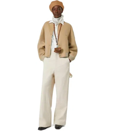 Weekend Max Mara Zelante Beige Bomber Jacket In Brown