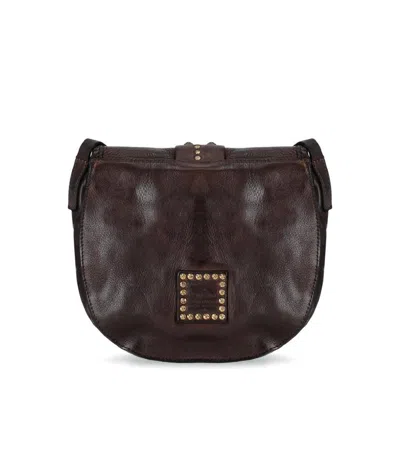 Campomaggi Irene Dark Brown Crossbody Bag In Purple