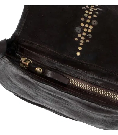 Campomaggi Irene Dark Brown Crossbody Bag In Purple