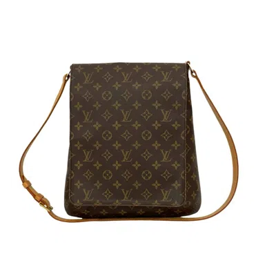 Pre-owned Louis Vuitton Brown Leather Pvc Pochette Shoulder Bag ()