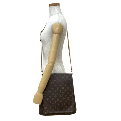 Pre-owned Louis Vuitton Brown Leather Pvc Pochette Shoulder Bag ()