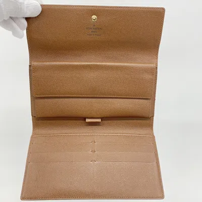 Pre-owned Louis Vuitton Brown Long Wallet (tri-fold) ()