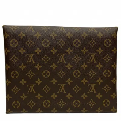 Pre-owned Louis Vuitton Brown Monogram Clutch Bag ()